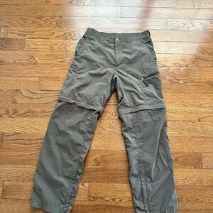ExOfficio Men's Convertible Hiking Pants 32x32 Green 100% Zip Off Insect Shield